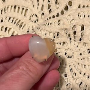 Lucky Brand heart shaped stone ring